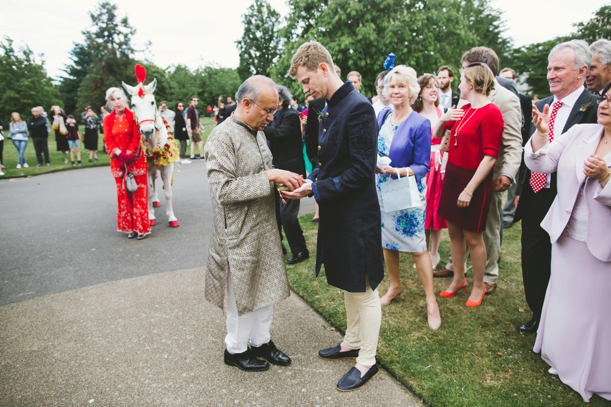 hindu priest and groom