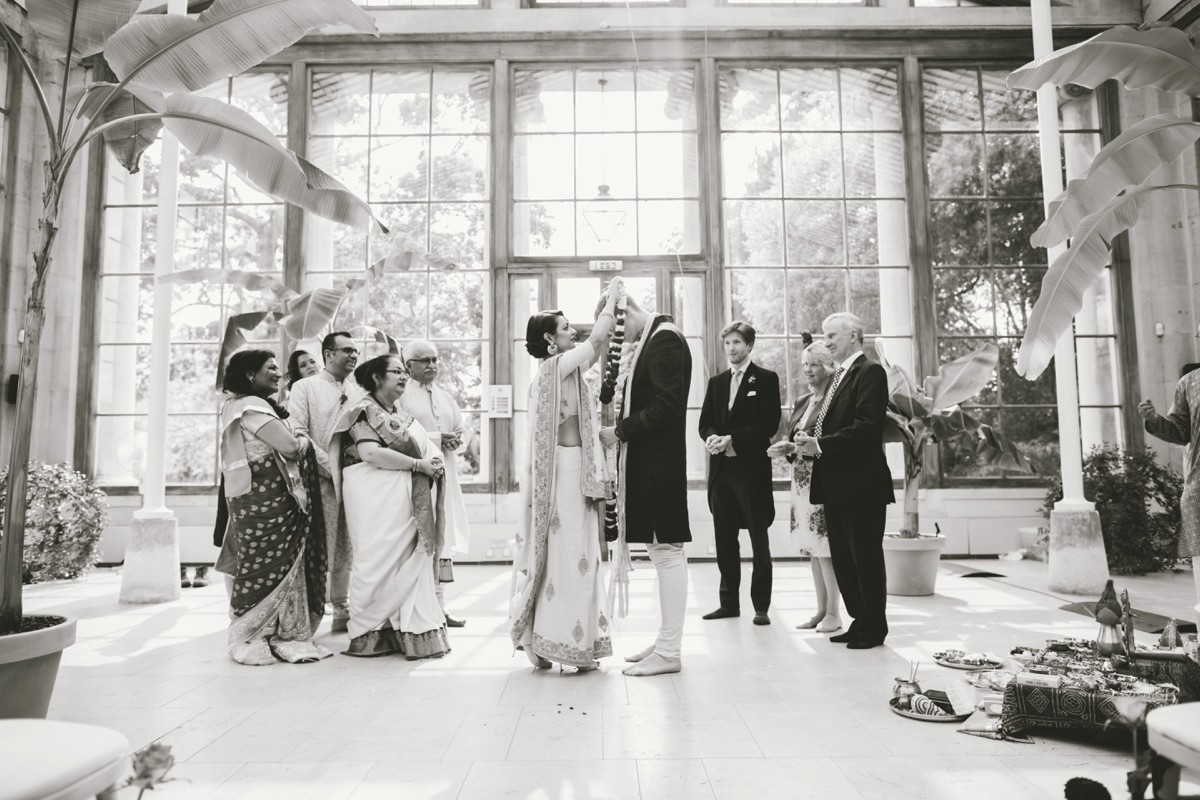 nash conservatory black and white wedding photos