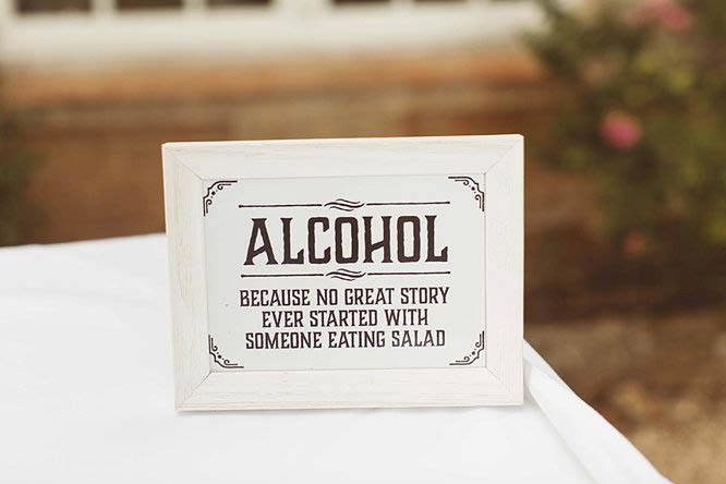 alcohol because no great story started with someone eating salad quote