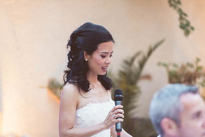 bride giving speech wedding chateau de robernier