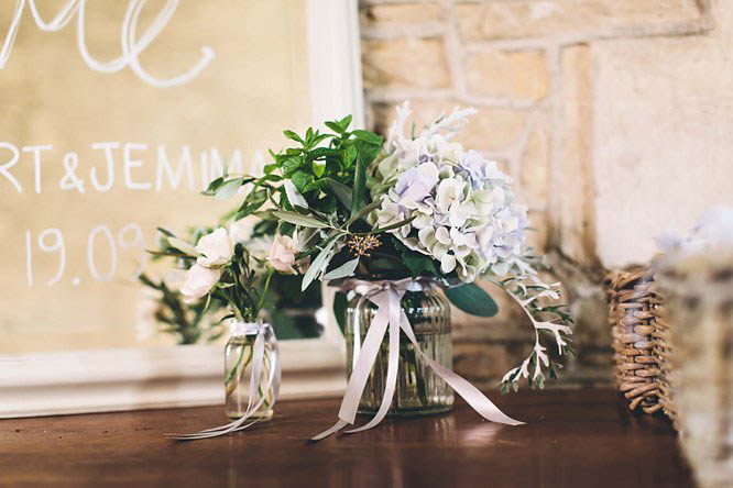 hydrangea wedding bouquet