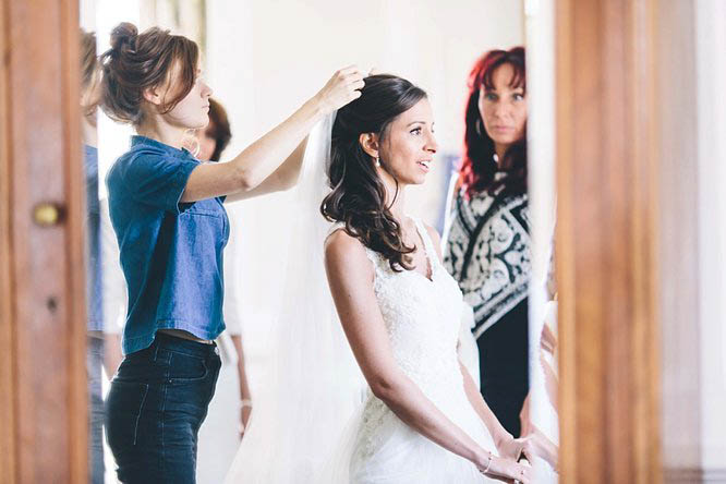 bride wearing ellie sanderson wedding dress