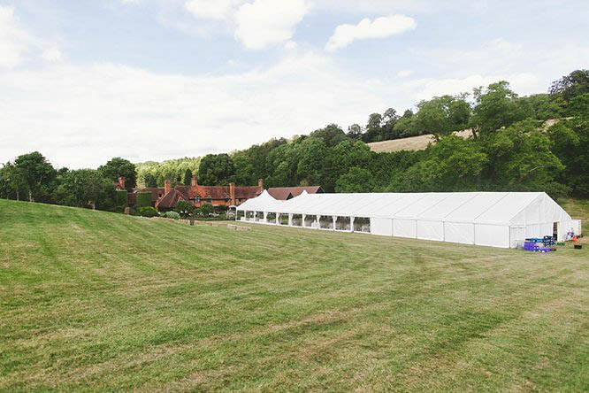 marquee garden wedding