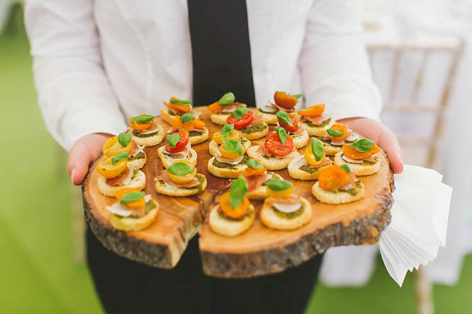 luxury wedding canapés 