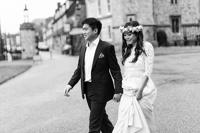 cool black and white wedding photos london