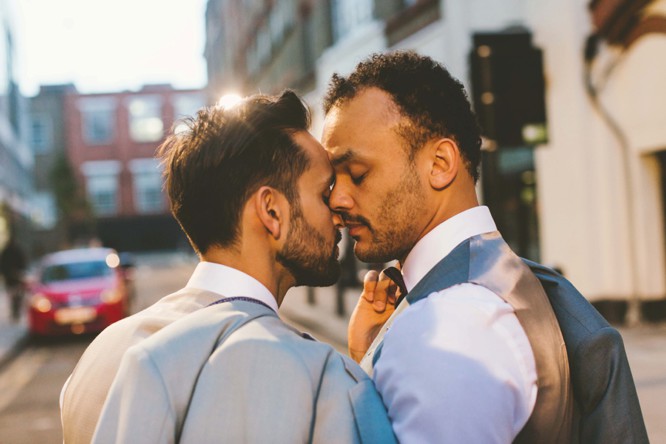 london creative gay wedding photos