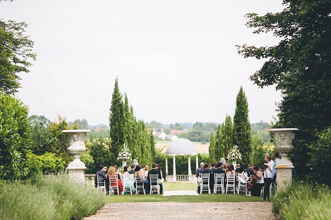 garden wedding french chateau