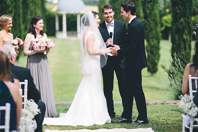 french outdoor wedding ceremony 