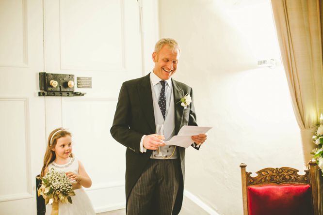 groom laughs at his own speech farnham castle