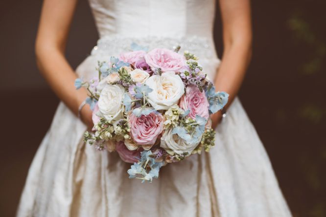 bride with florals from fairy nuff bouquet