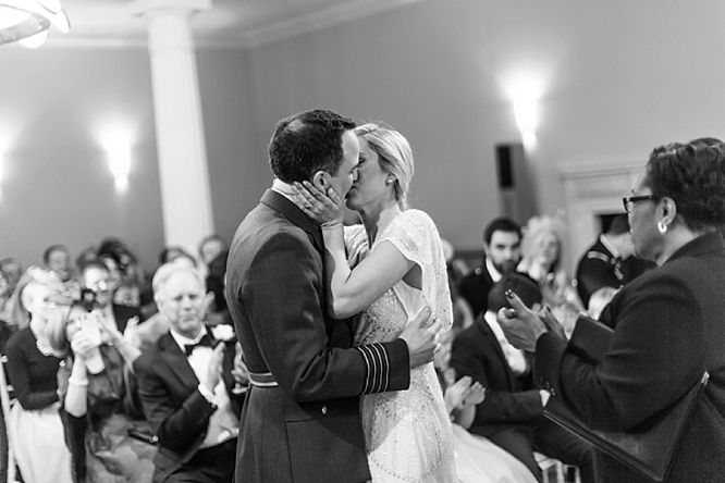 beautiful black white wedding photo london