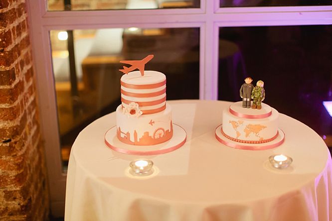 pink wedding cake