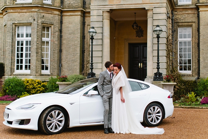 tesla model s wedding photos