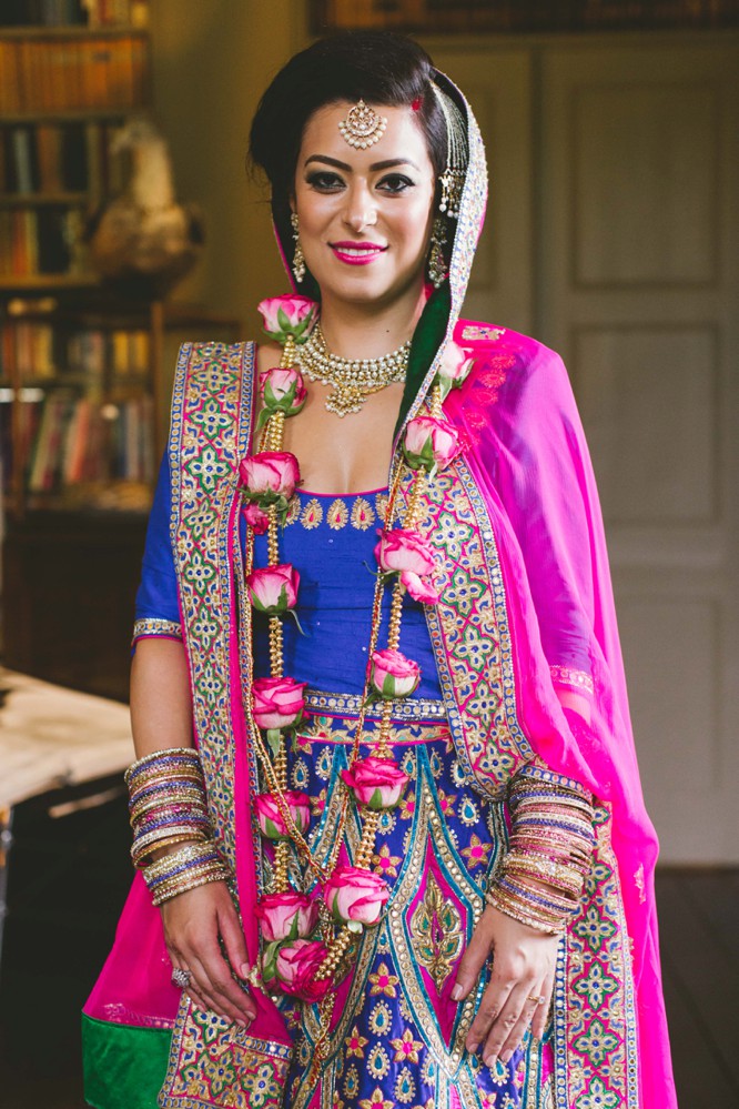 indian bride poses