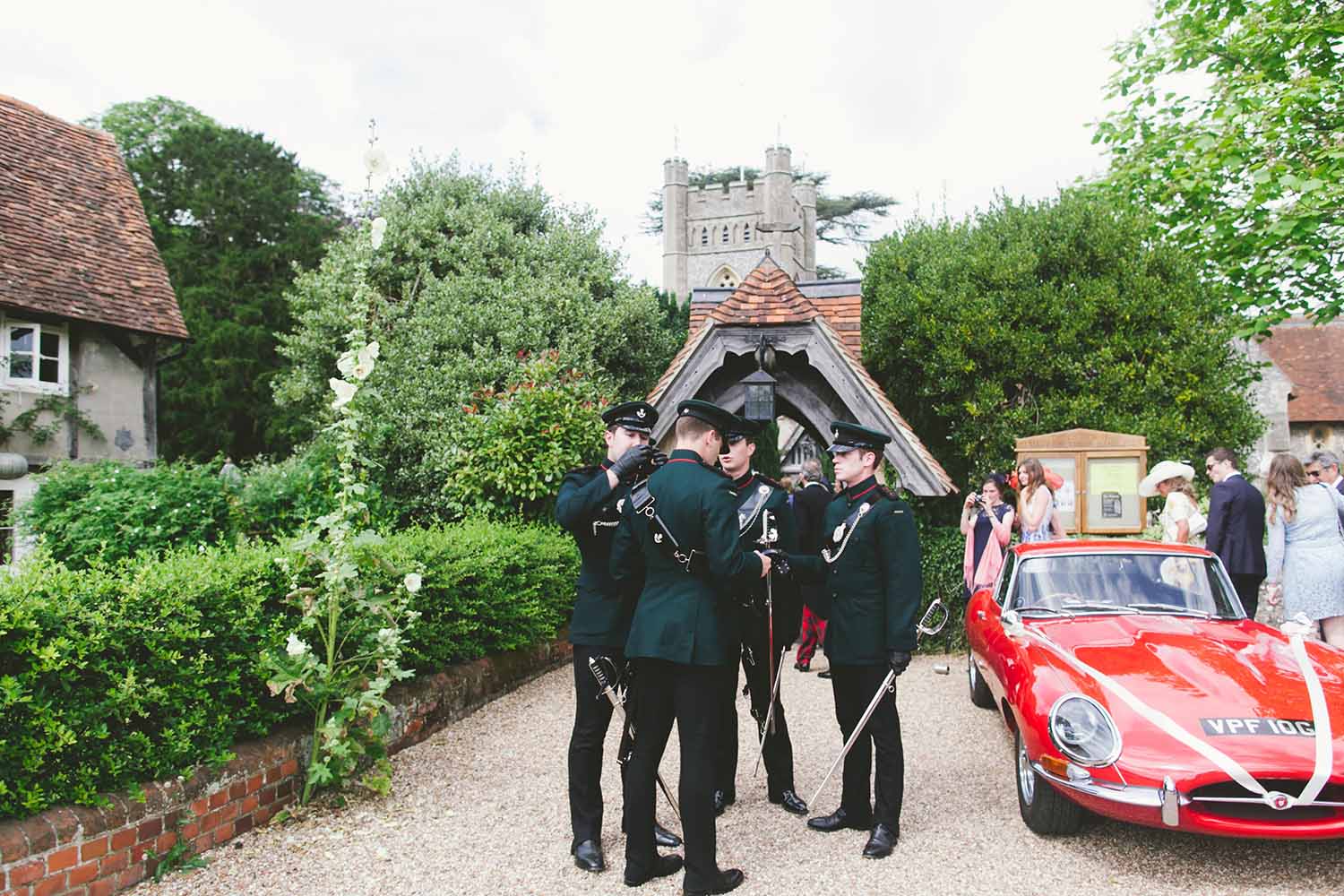 5 Great Wedding Etiquette Tips, red e type jaguar wedding car